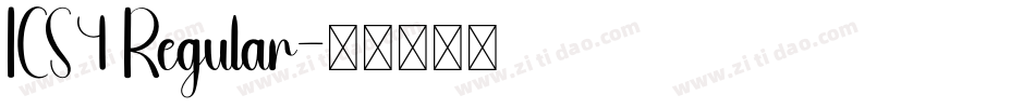 ICS4 Regular字体转换